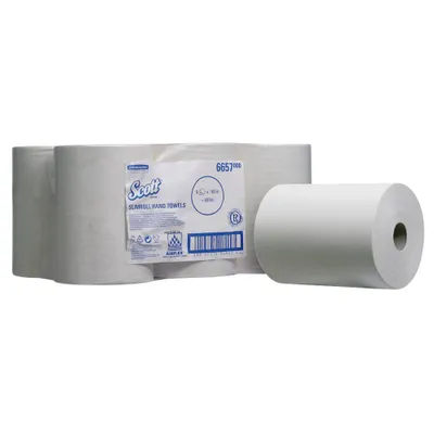Image de Scott® 6657 Essuie-mains en rouleau Scott blanc