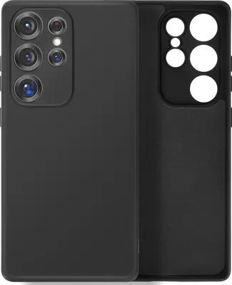 Produktbild von Avizar, Halbsteife Silikon Handyhülle für Samsung Galaxy S25 Ultra, Schwarz