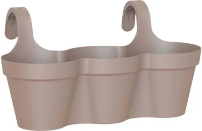 Produktbild von artevasi© CAPRI TRIPLE Balkonkasten Taupe 54 cm zum Einhängen - Kunststoff