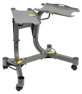 Produktbild von Kurzhantelständer - Hantelhalter - Freistehend - Tragkraft 100 kg - Eisen & Gummi - Silbergrau