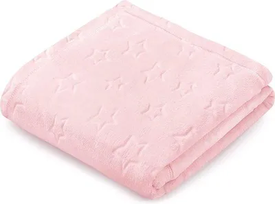 Produktbild von Famanu Babydecke Fleece - weich und sicher für die Haut, 100 x 140 cm, puderrosa