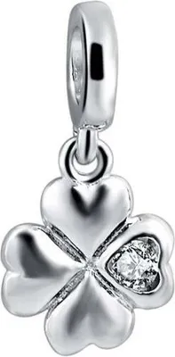Produktbild von PANDACHARMS Kleeblatt Charm Anhänger, 925er Sterling Silber, passt zu Pandora