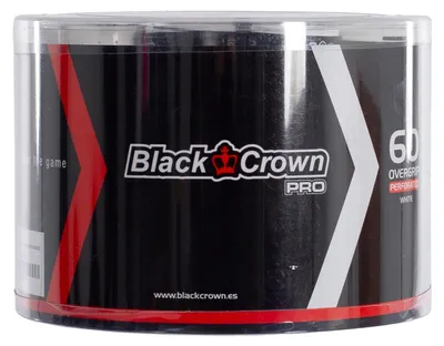 Productafbeelding van Black Crown 60 witte geperforeerde overgrips pot