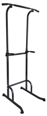 Image de Station de musculation pour tractions - Hauteur réglable de 160 à 210 cm - Capacité de charge de 120 kg - Acier noir - Pour entraînement à domicile