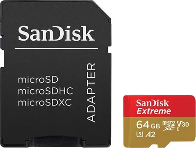 Immagine prodotto di SanDisk microSDXC 64GB Extreme A2 C10 V30 UHS-I U3