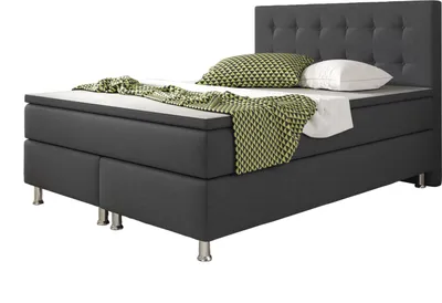 Produktbild von Boxspringbett KN003 140x200 cm Webstoff Anthrazit