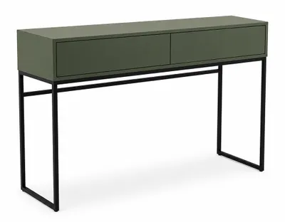 Produktbild von Schminktisch GENUA mit Schubladen – moderner Kosmetiktisch Frisiertisch mit Stauraum (Flaschengrün)