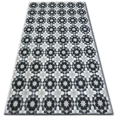Image de Tapis LISBOA 27206/356 Fleurs Gris gris 80x150 cm