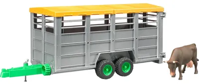 Produktbild von bruder Viehtransportanhänger mit Kuh, Modellfahrzeug