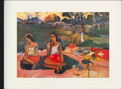 Produktbild von Paul Gauguin Gerahmtes Bild Mit Edlem Passepartout | Wand-Bilder | Im Bilderrahmen - Nave Nave Moe, Süße Träume, 1894 (60 x 80 cm)
