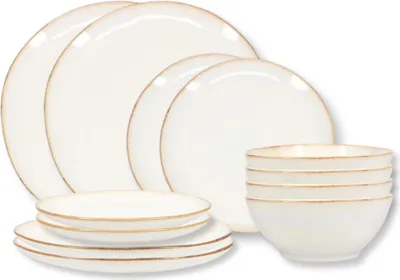 Produktbild von Salt & Pepper Geschirrset Artisan Weiß - 12-teilig / 4 Personen - 4 Speiseteller, 4 Frühstücksteller und 4 Schalen