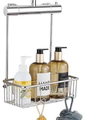 Obrázek produktu pro Omgoods - Závěsný organizér do sprchy, který se instaluje bez vrtání, ideální pro uspořádání koupelny