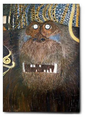 Immagine prodotto di Giallobus - Gigante Tifeo - Gustav Klimt - 100L x 140l cm - Quadro - Tela Canvas Telaio Standard