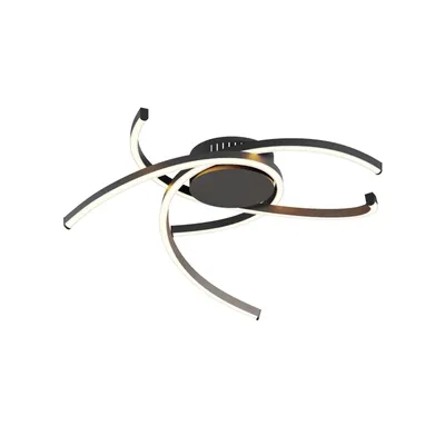 Produktbild von Lindby Katris LED-Deckenleuchte, 58 cm, schwarz