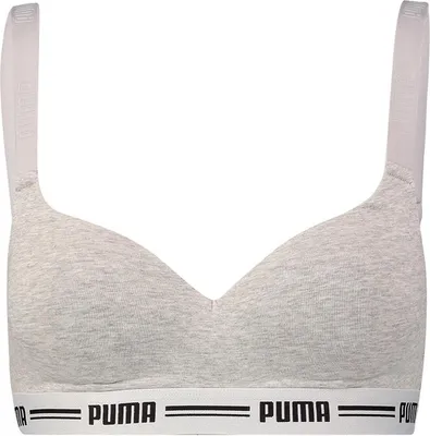 Zdjęcie produktu dla Puma - Wyściełany biustonosz - Biustonosz szary
