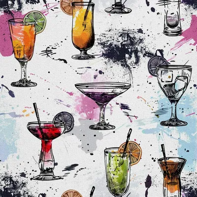 Produktbild von OUTDOOR DEKOSTOFFE OXFORD - Motiv Cocktail | DX8499