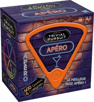 Zdjęcie produktu dla Gra Towarzyska Trivial Pursuit Voyage Apéro, Gra Quizowa, 600 Pytan, Winning Moves