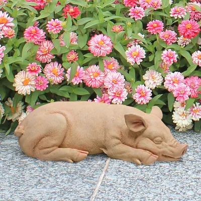 Image de Piggy Figurine de jardin Sandman 35,5 x 15 x 10 cm Multicolor - Décoration amusante pour le jardin