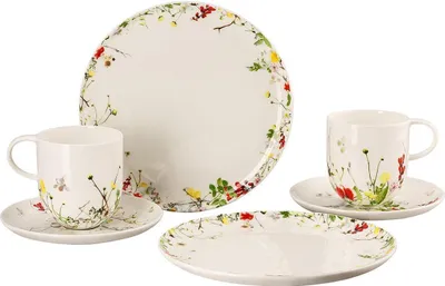 Immagine prodotto di Rosenthal Set 6-tlg. mit Bechern und Couptellern Brillance Fleurs Sauvages 10530-405101-28598