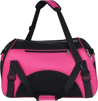 Image de Cage de transport pour animaux en tissu respirant, pliable, avec tapis lavable et bandoulière, pour petits animaux.
