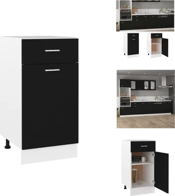 Obrázok produktu pre vidaXL Zásuvková skrinka čierna 40x46x81,5 cm materiál na báze dreva - Kuchynské skrinky