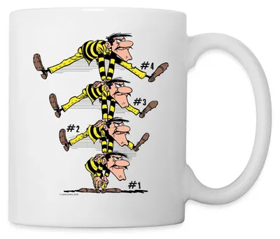 Produktbild von Spreadshirt Die Dalton Brüder Lucky Luke Tasse, One size, Weiß
