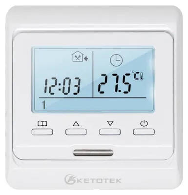 Fußbodenheizungsthermostat, programmierbar, 16 A, LCD, mit Bodensensor