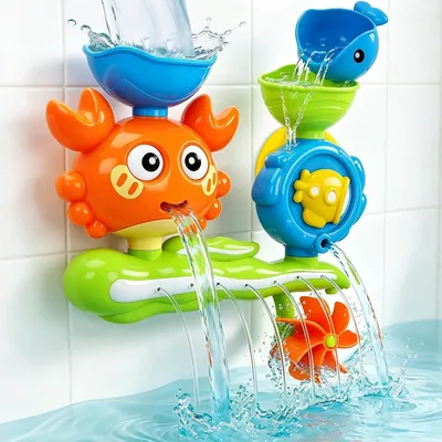 Produktbild von Badespielzeug für Babys, Krabben Spielzeug mit Saugnapf, für Badewanne