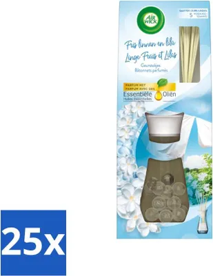 Image de Diffuseur d'huiles essentielles Air Wick - Coton doux - Huiles essentielles - 33 ml - Pack avantage - 25 pièces