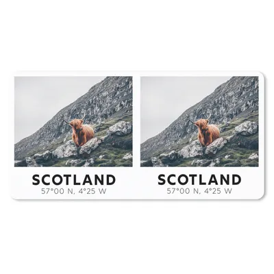 Produktbild von MuchoWow® Mauspad Mousepad Schottischer Highlander - Kuh - Schottland - Tiere 60x30 cm - Mousepads - Maus Mat - Pad - Mausunterlage - Nachhaltig