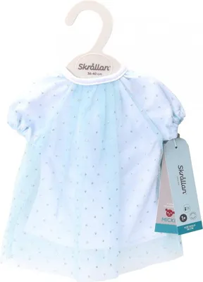 Obrázok produktu pre Skrallan bábiky party šaty modré - oblečenie pre bábiky 36-40cm