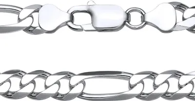 Produktbild von JEWLIX Silberkette Figarokette 925er Silber 8mm + gratis Etui FK0080