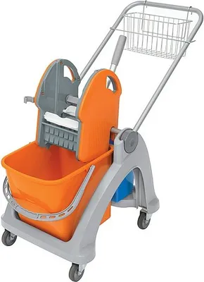 Produktbild von CleanSV Putzwagen Reinigungswagen Kunststoff 25 L Eimer  6 L Eimer Ablage