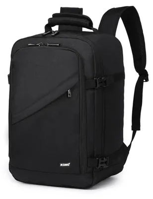 Produktbild von Kabinenrucksack - Reiserucksack - 3-in-1 - Handgepäck - Unter 20 l - Oxford - 45 x 33 x 20 cm - Schwarz