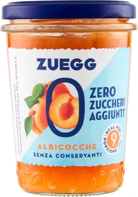 Produktbild von 6x Zuegg zero zuccheri Aprikosen marmelade jam Zuckerfrei, 220g + Italian Gourmet Polpa 400g