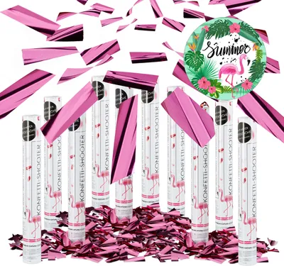 Zdjęcie produktu dla relaxdays 10 x Party Popper Pink 40 cm Armata