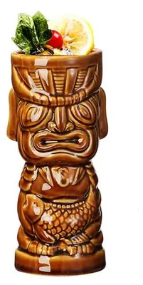 Tiki-Mok aus Keramik, 340–450 ml, Hawaii-Cocktailbecher