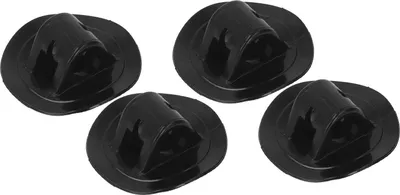 Productafbeelding van 4 stuks 76 mm rubberen bevestigingsclips voor motor op rubberboten, zwart, geschikt voor kajaks