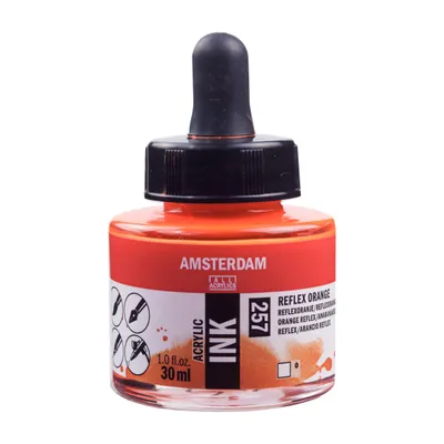 Produktbild von Amsterdam Acrylic Tinte Flasche 30 ml Reflexorange 257