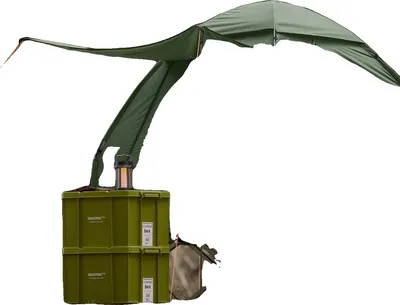 Produktbild von Campingzelt, Camp-Bett, Luftmatratze, Schlafsack, grün, 193x145x188cm