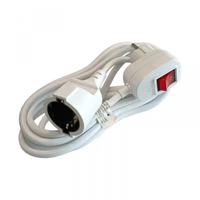 Immagine prodotto di Cavo di prolunga Heitech interruttore Schuko bianco 3 m