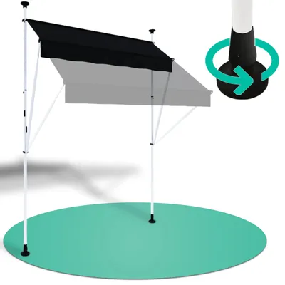 Zdjęcie produktu dla Markiza zaciskowa Strattore / markiza balkonowa przeciwsłoneczna 350 x 120 cm - antracytowa