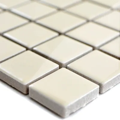 Produktbild von Keramik Mosaikfliesen Adrian Beige Glänzend Quadrat 23