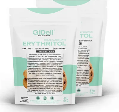 Produktbild von GiDeli Erythritol 2x5kg Doypack Zuckerersatz Natürlich Kalorienarm Premium Set