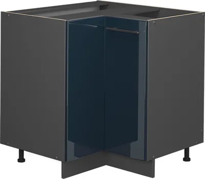 Obrázek produktu pro Rohová skříňka Vicco Fame-Line Tmavě modrá s vysokým leskem 80.5 cm bez pracovní desky, Model 48813