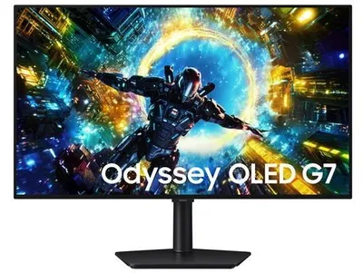 Image de Moniteur de jeu SAMSUNG Odyssey G7 (G73SH) de 32 pouces, technologie OLED, résolution 3840x2160, taux de rafraîchissement 330 Hz, temps de réponse 0,03 ms, fonction pivot