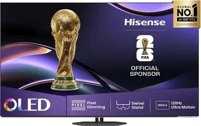 Produktbild von Hisense 65 '' A85Q | OLED Smart TV 4K 120 Hz, 165,1 cm (65"), 3840 x 2160 Pixel, OLED, Smart-TV, WLAN, Schwarz, Grau