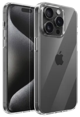 Zdjęcie produktu dla Mayaxess, silikonowe etui ochronne do iPhone 15 Pro, elastyczne, cienkie, przezroczyste