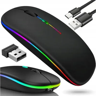 Zdjęcie produktu dla Bezprzewodowa mysz optyczna Verk 06294 LED RGB czarna