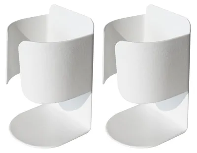 Image de Support pour brosses à dents, lot de 2, blanc, en acier inoxydable 304, fixation murale adhésive